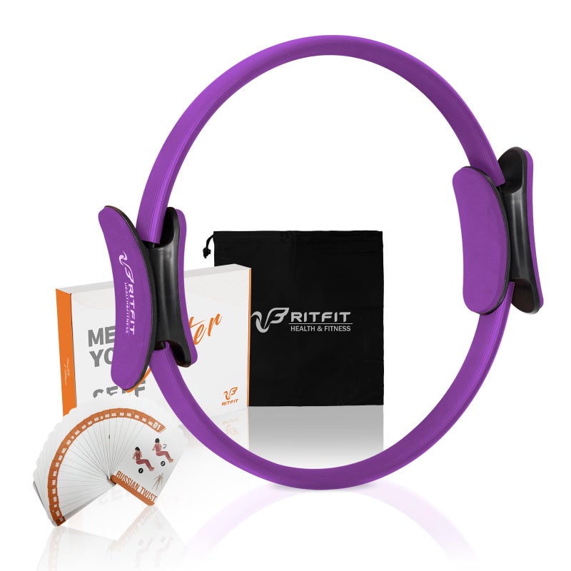 RitFit Pilates Ring Circle - 14 Inch Magic Fitness Circle for Toning Inner & Outer Thighs, Bonus Workout Guide Included - Image 1